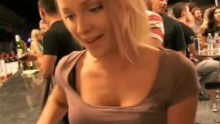Hot Chick in a Bar Shows me Everything